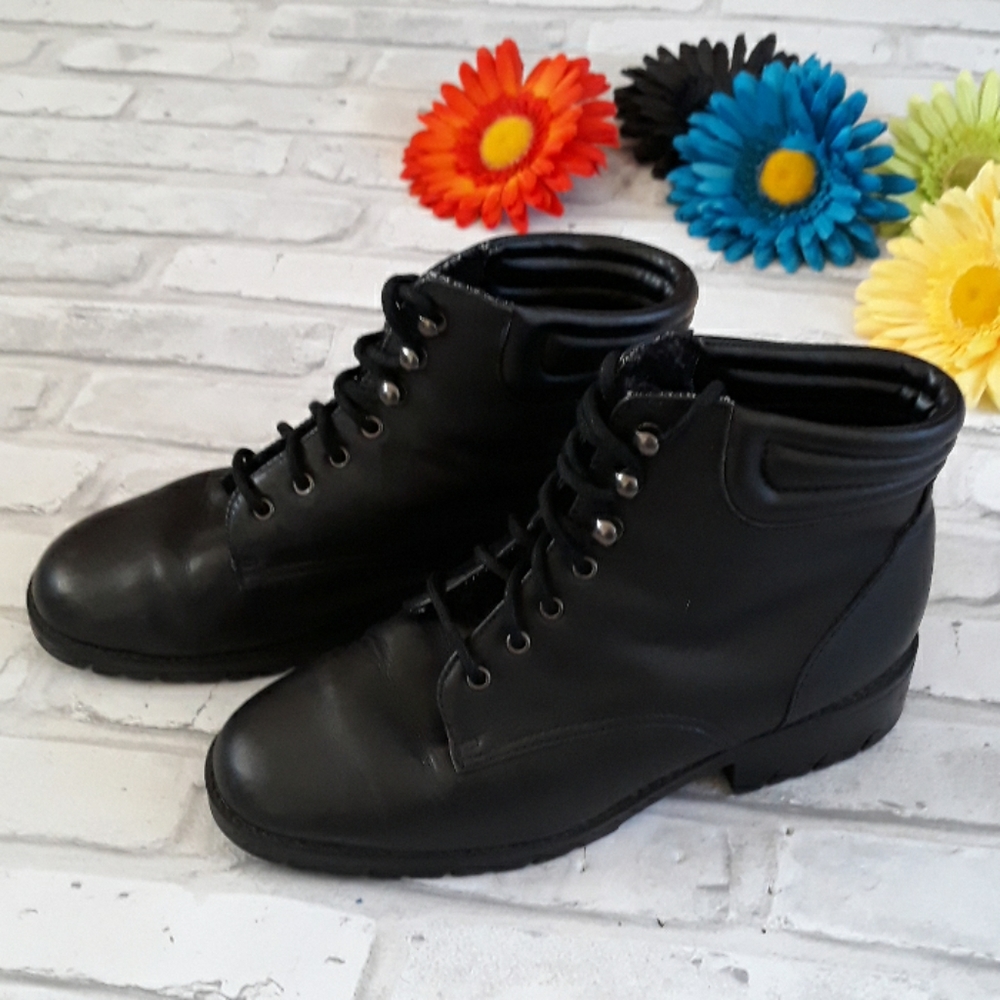 St. John's Bay Black Ankle Boots